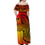 Marquesas Islands Off Shoulder Long Dress Original Style - Gradient Red LT8 - Polynesian Pride