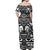 Marquesas Islands Off Shoulder Long Dress Simple Style - Black LT8 - Polynesian Pride