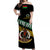 Vanuatu Special Independence Anniversary Off Shoulder Long Dress Sporty Style LT8 Women Black - Polynesian Pride