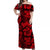 Aloha Hawaii Flowers Summer Off Shoulder Long Dress LT6 Women Red - Polynesian Pride