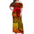 Marquesas Islands Off Shoulder Long Dress Original Style - Gradient Red LT8 - Polynesian Pride