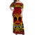 Marquesas Islands Off Shoulder Long Dress Simple Style - Gradient Red LT8 - Polynesian Pride