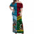 Vanuatu And Fiji Off Shoulder Long Dress Together - Bright Color LT8 - Polynesian Pride