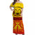 Marquesas Islands Off Shoulder Long Dress Special Style - Gradient Yellow LT8 - Polynesian Pride