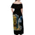 Hawaii Tiki Off Shoulder Long Dress Polynesian No.2 Style LT6 - Polynesian Pride