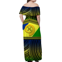Vanuatu Malampa Off Shoulder Long Dress Polynesian LT6 - Polynesian Pride