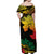 Guam Off Shoulder Long Dress Hibiscus Style - Custom LT6 - Polynesian Pride