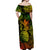 Hawaii Pineapple Polynesian Off Shoulder Long Dress Unique Style - Reggae LT8 - Polynesian Pride