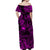 Hawaii Surfing Polynesian Off Shoulder Long Dress Unique Style - Pink LT8 - Polynesian Pride