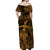 Hawaii Hula Girl Polynesian Matching Dress and Hawaiian Shirt Matching Couples Outfit Unique Style Gold LT8 - Polynesian Pride