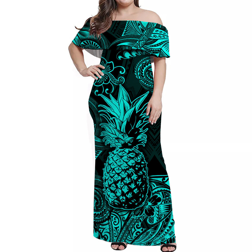 pineapple off the shoulder dress Lucca Couture Pineapple Off Shoulder Dress Size M