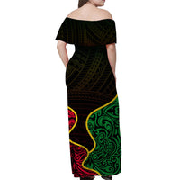 Vanuatu Off Shoulder Long Dress Flag Special Style LT6 - Polynesian Pride