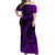 Hawaii Fish Hook Polynesian Off Shoulder Long Dress Unique Style - Purple LT8 Women Purple - Polynesian Pride