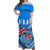 Fiji Day Off Shoulder Long Dress Independence Anniversary Creative Style LT8 Women Blue - Polynesian Pride