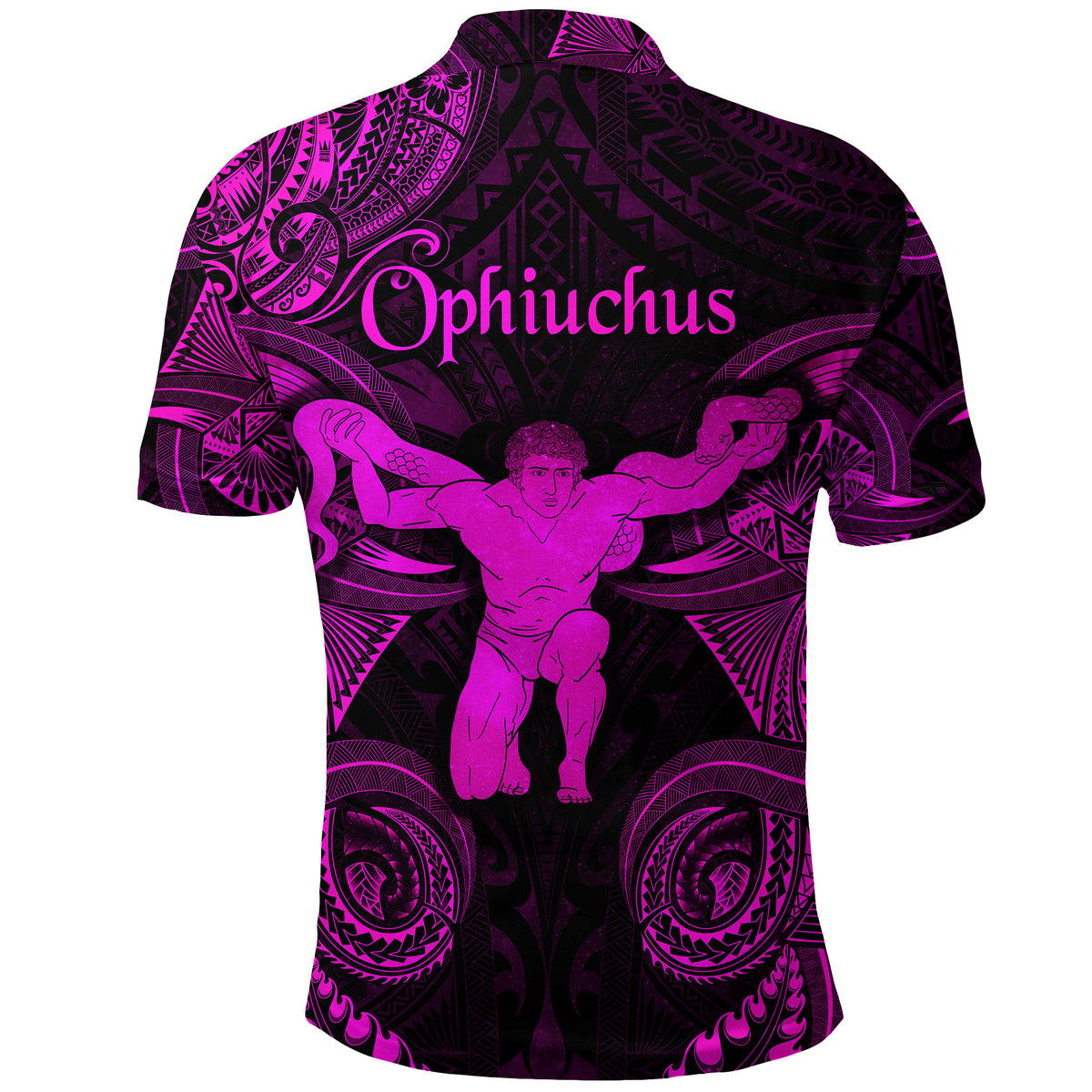 Ophiuchus Zodiac Polynesian Polo Shirt Unique Style Pink LT8 - Polynesian Pride