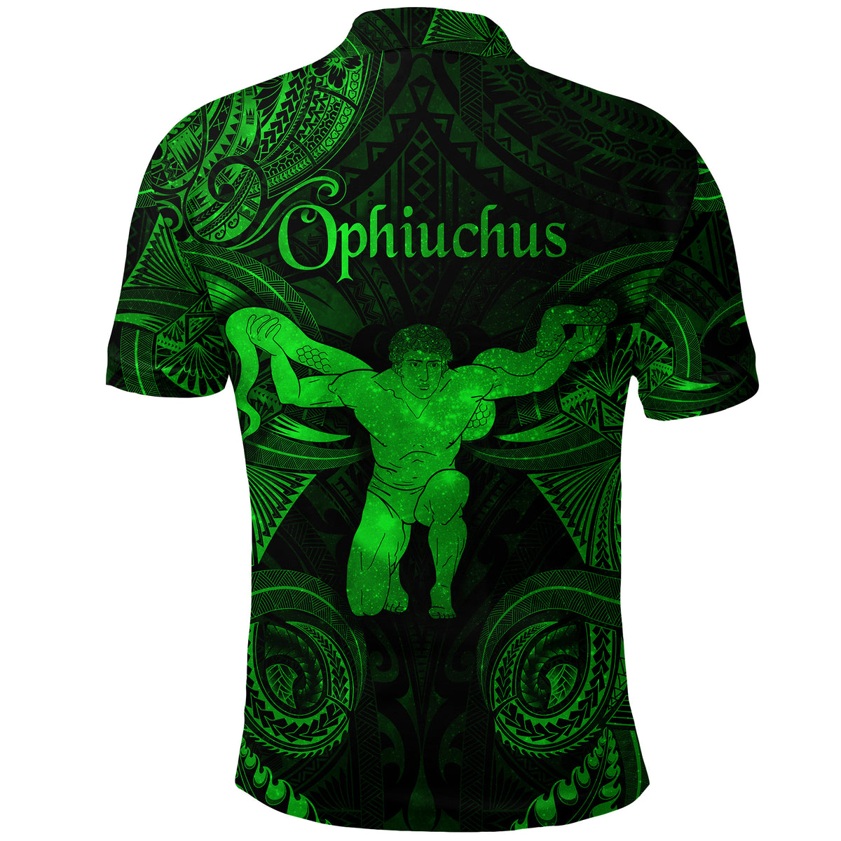Ophiuchus Zodiac Polynesian Polo Shirt Unique Style Green LT8 - Polynesian Pride