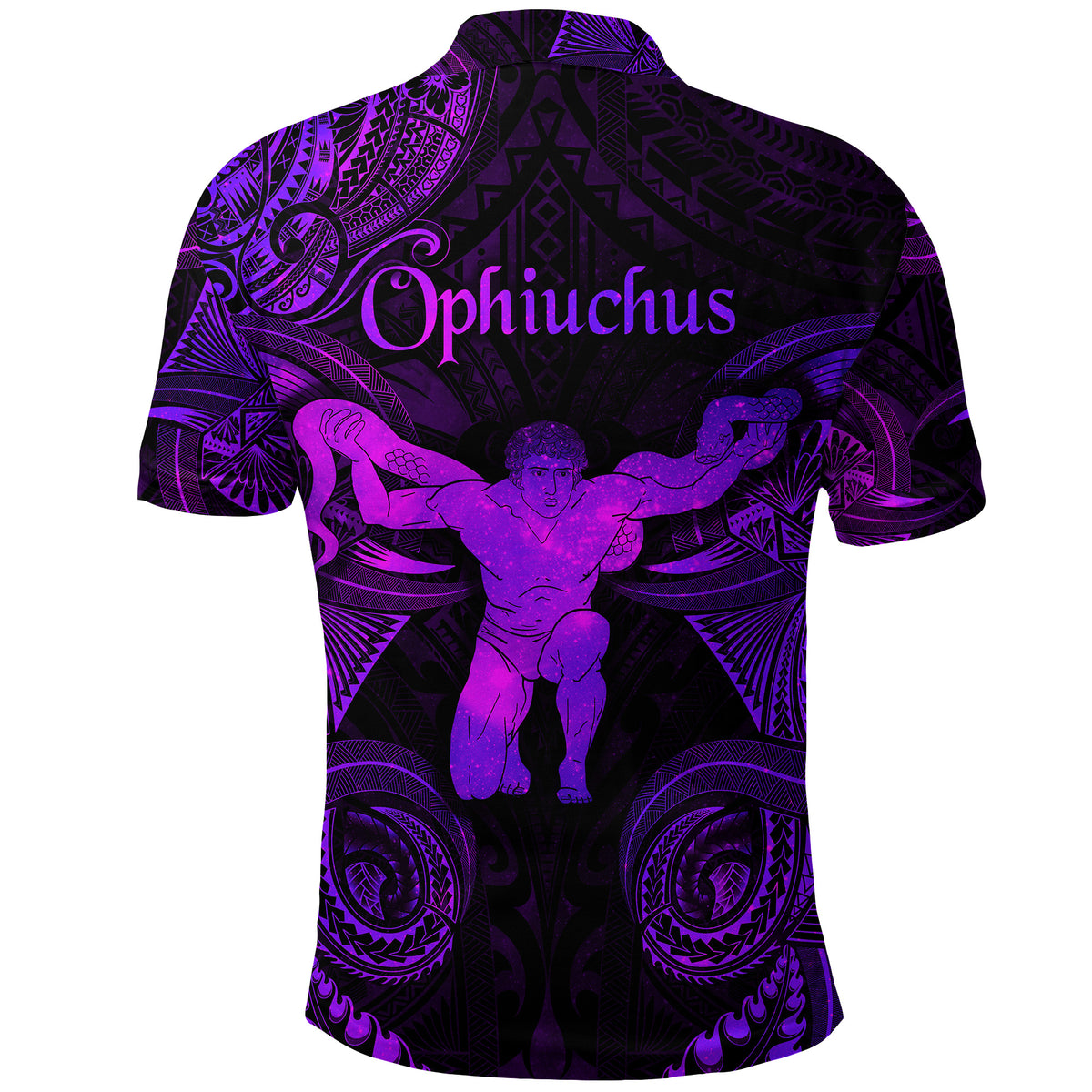 Ophiuchus Zodiac Polynesian Polo Shirt Unique Style Purple LT8 - Polynesian Pride