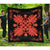 Hawaiian Quilt Maui Plant And Hibiscus Premium Quilt - Orange Black - AH Orange - Polynesian Pride