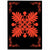 Hawaiian Quilt Maui Plant And Hibiscus Pattern Area Rug - Orange Black - AH Orange - Polynesian Pride