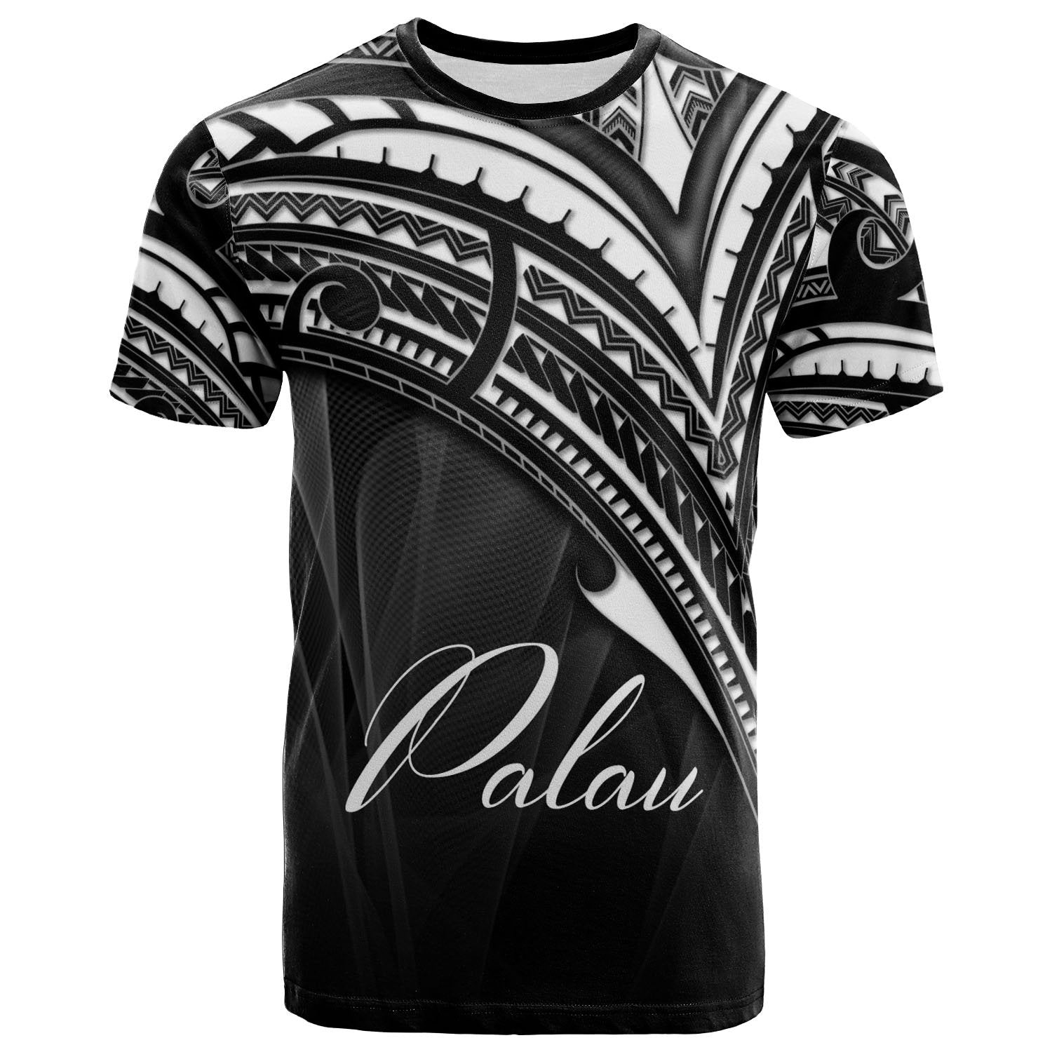 Palau T Shirt Cross Style Unisex Black - Polynesian Pride