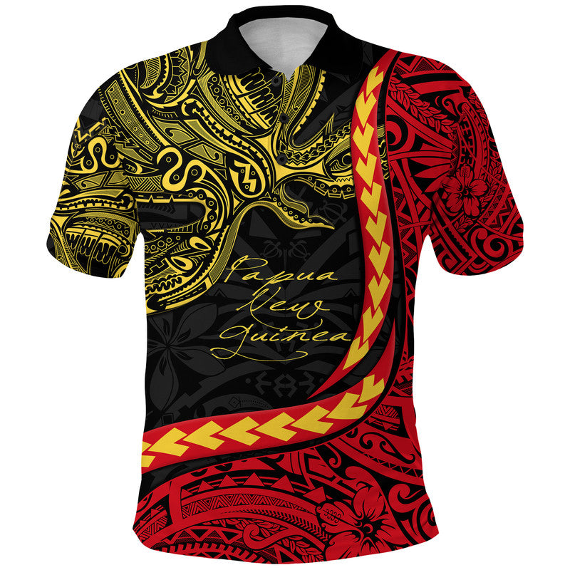 Custom Papua New Guinea Polo Shirt Unique Bird Style LT9 Black - Polynesian Pride