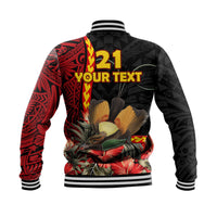 (Custom Personalised) Papua New Guinea Baseball Jacket Unique Bird With Tropical Vintage Plant LT9 - Polynesian Pride