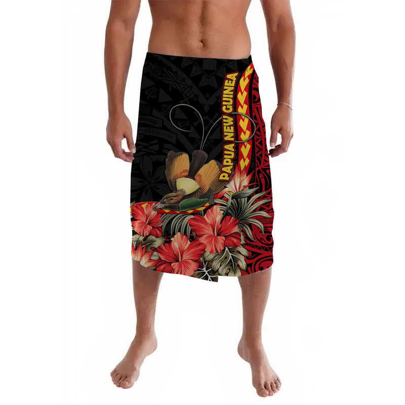 Papua New Guinea Lavalava Unique Bird With Tropical Vintage Plant LT9 Black - Polynesian Pride