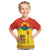 Papua New Guinea T Shirt Indigenous PNG Huli Tapa Style LT9 Kid Yellow - Polynesian Pride