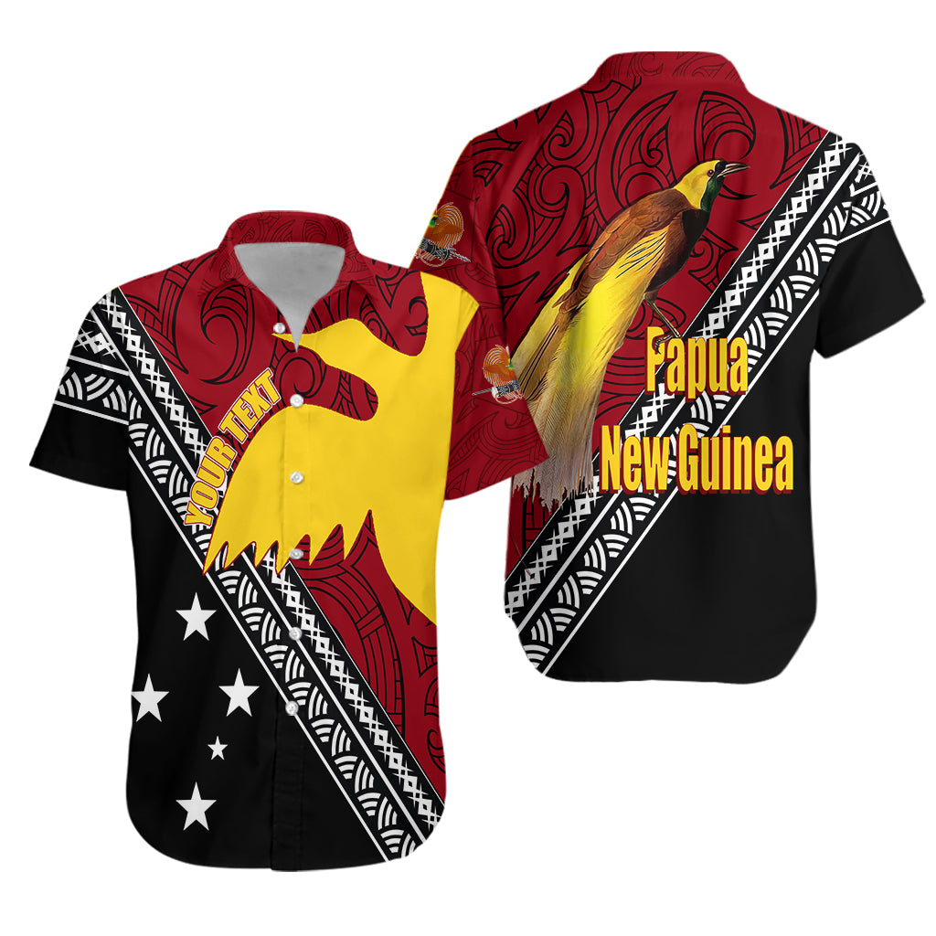(Customize Personalize) Papua New Guinea Bird - of - Paradise with Polynesian Pattern Hawaiian Shirt LT7 Unisex Red - Polynesian Pride