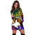 Papua New Guinea Custom Personalised Hoodie Dress - Rainbow Polynesian Pattern - Polynesian Pride