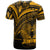 Papua New Guinea T Shirt Gold Color Cross Style - Polynesian Pride
