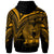 Papua New Guinea Zip Hoodie Gold Color Cross Style - Polynesian Pride