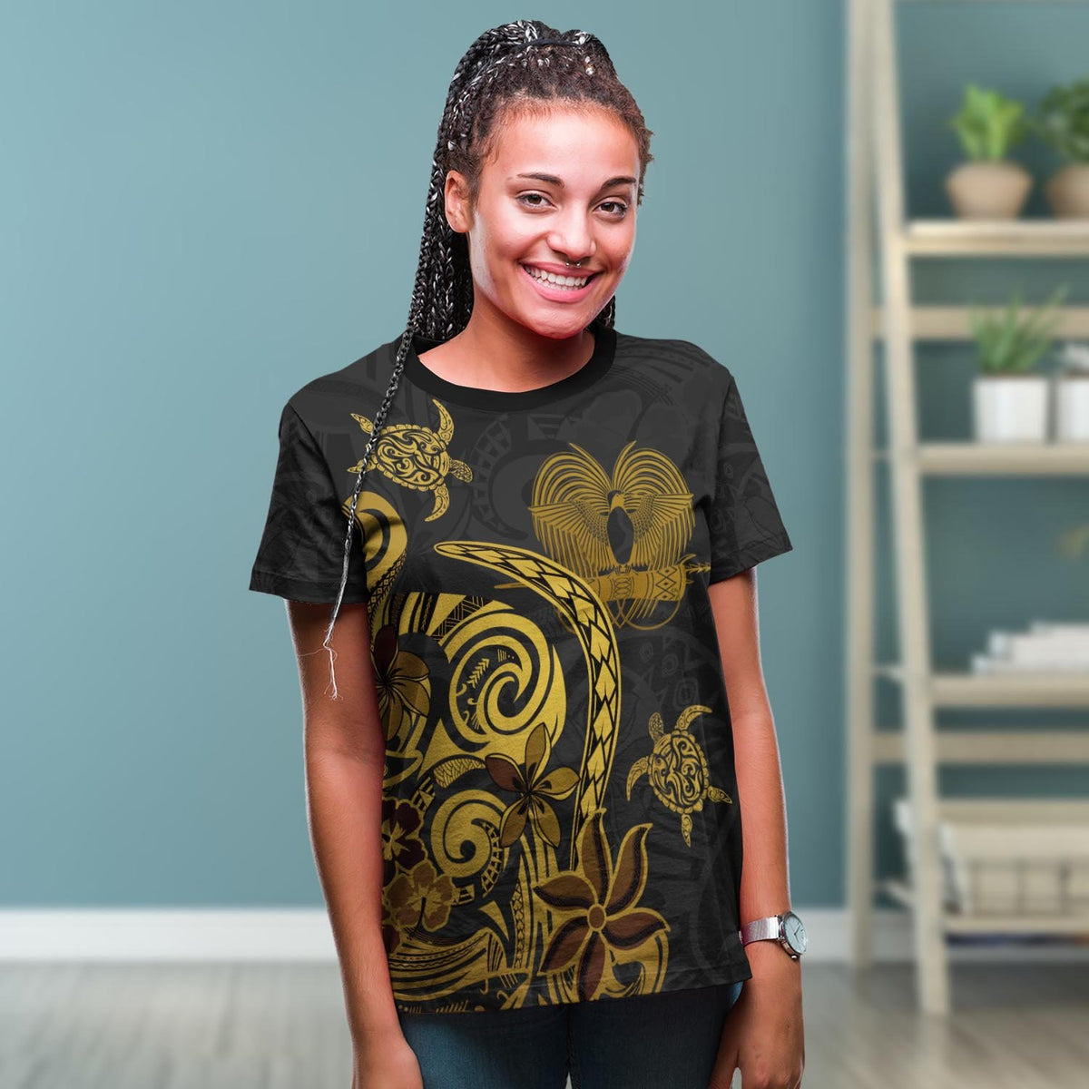 Papua New Guinea T Shirt Folk Style - Polynesian Pride