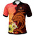 Papua New Guinea Custom Polo Shirt Tribal Tuna Fish Unisex Orange - Polynesian Pride