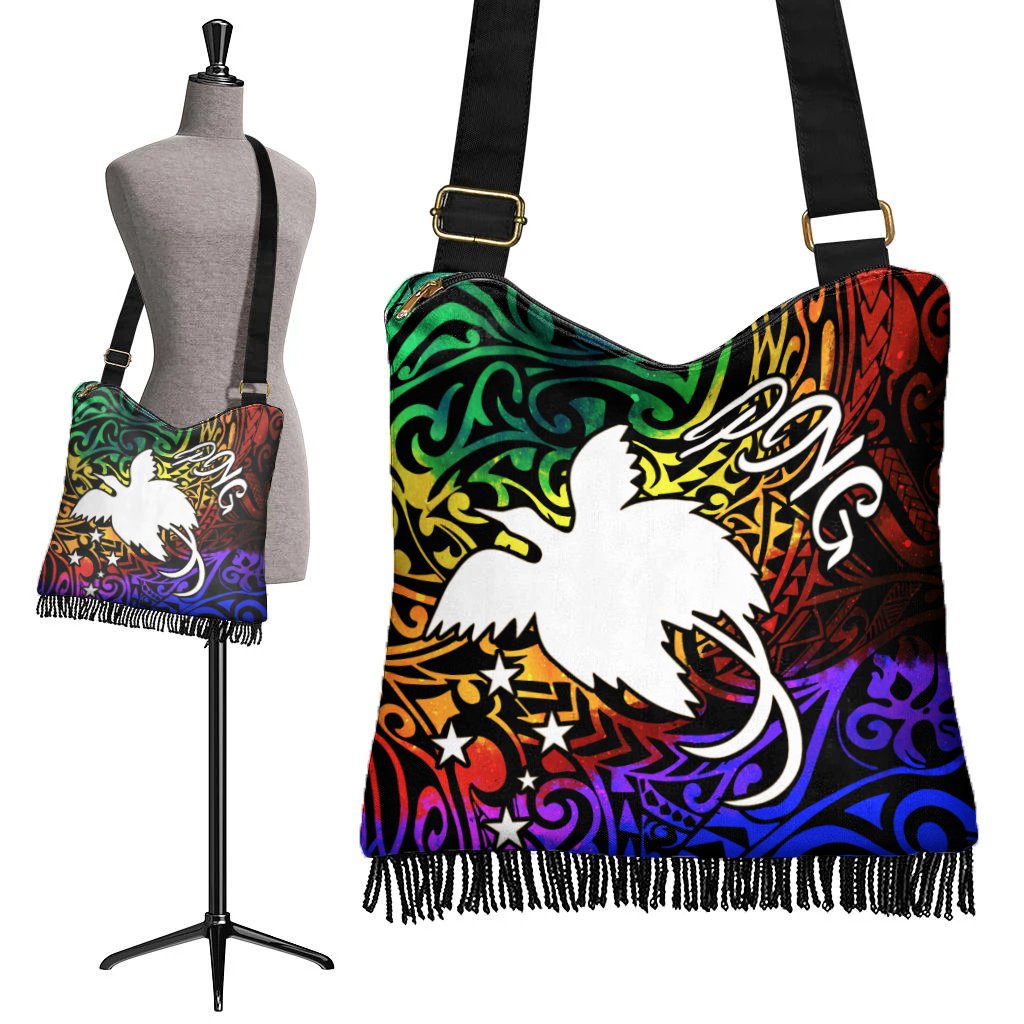 Papua New Guinea Boho HandBag - Rainbow Polynesian Pattern - Polynesian Pride