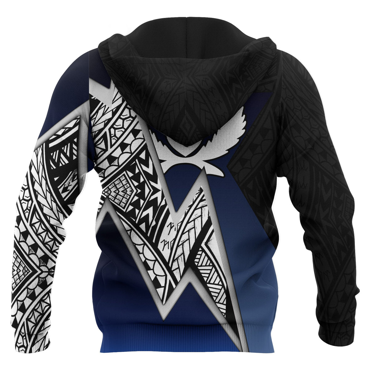 Pohnpei Micronesian Zip up Hoodie White Lighting Piece - Polynesian Pride