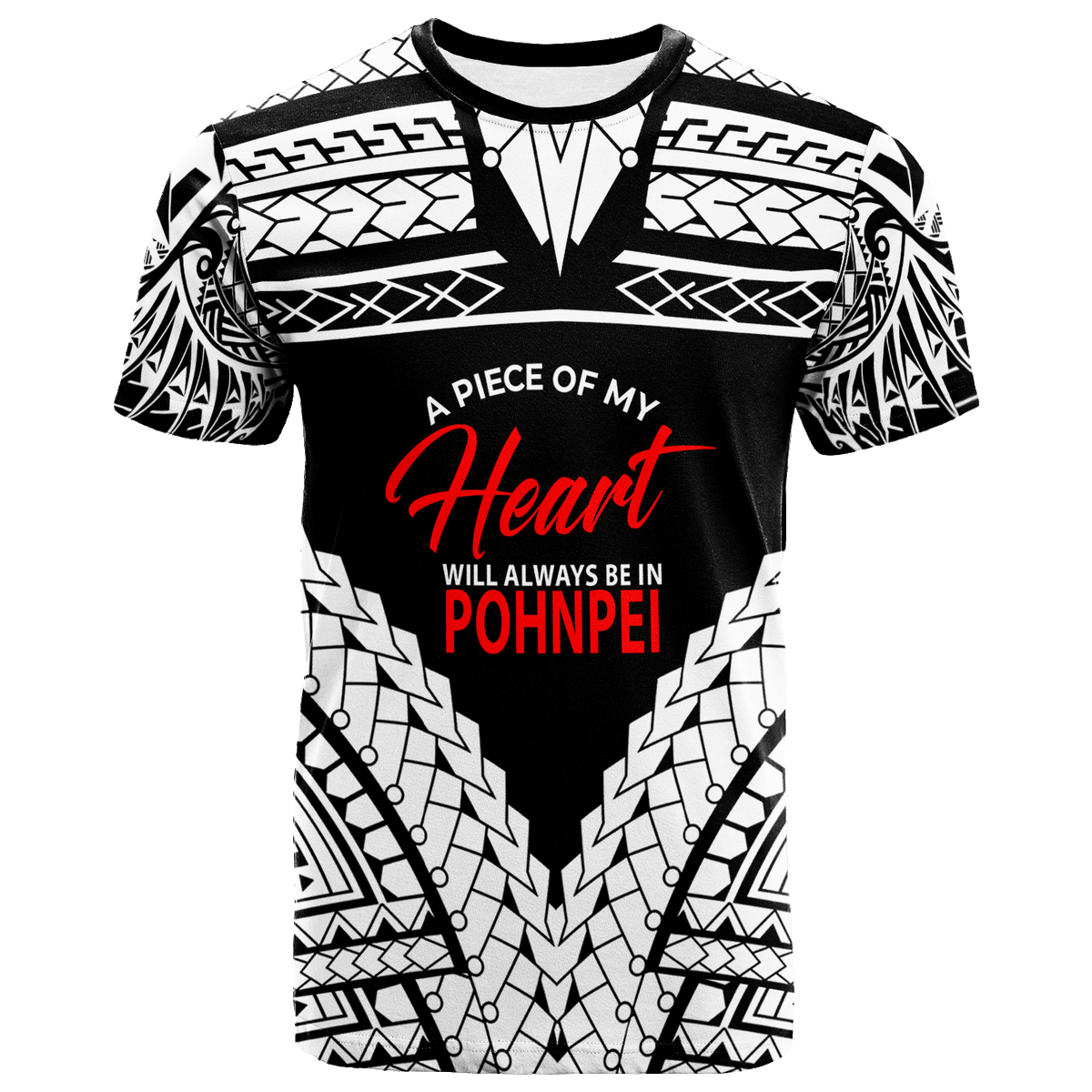 Pohnpei T Shirt A Piece Of My Heart Unisex White - Polynesian Pride