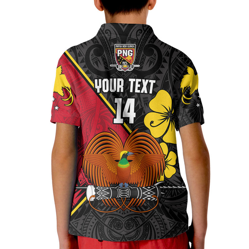 (Custom Text and Number) The Kumuls PNG Polo Shirt Papua New Guinea Polynesian Dynamic Style Black LT14 - Polynesian Pride