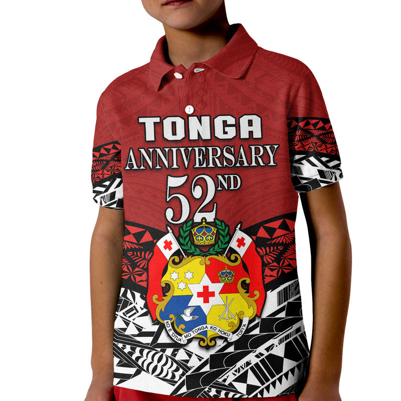 Tonga Polo Shirt KID Independence Anniversary Special Version 2022 LT14 - Polynesian Pride