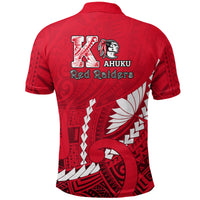 Kahuku Shool Polo Shirt Enthusiasm Red Raiders LT13 - Polynesian Pride
