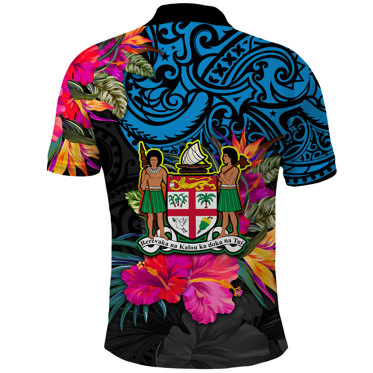 Fiji Polo Shirt Alluring Polynesia and Tropical Flowers LT13 - Polynesian Pride
