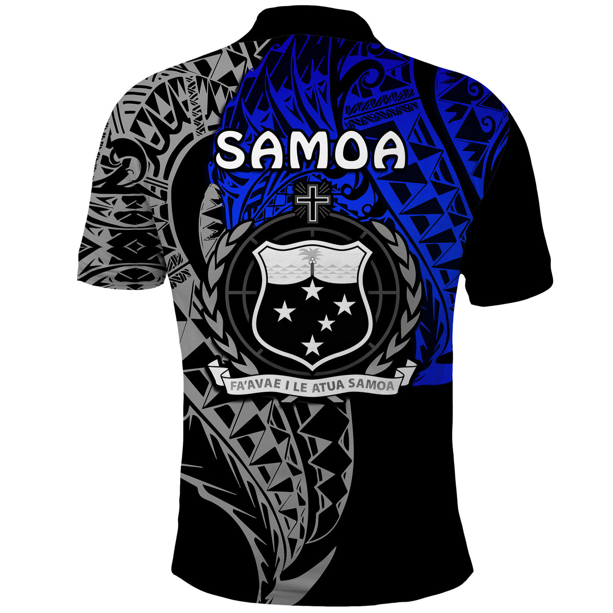 Siva Samoa Polo Shirt Samoan Dance Mix Blue Polynesian LT13 - Polynesian Pride