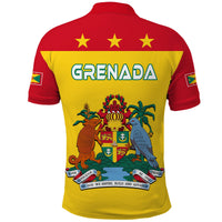 Grenada Polo Shirt Power Grenada Mix Coat of Arms LT13 - Polynesian Pride