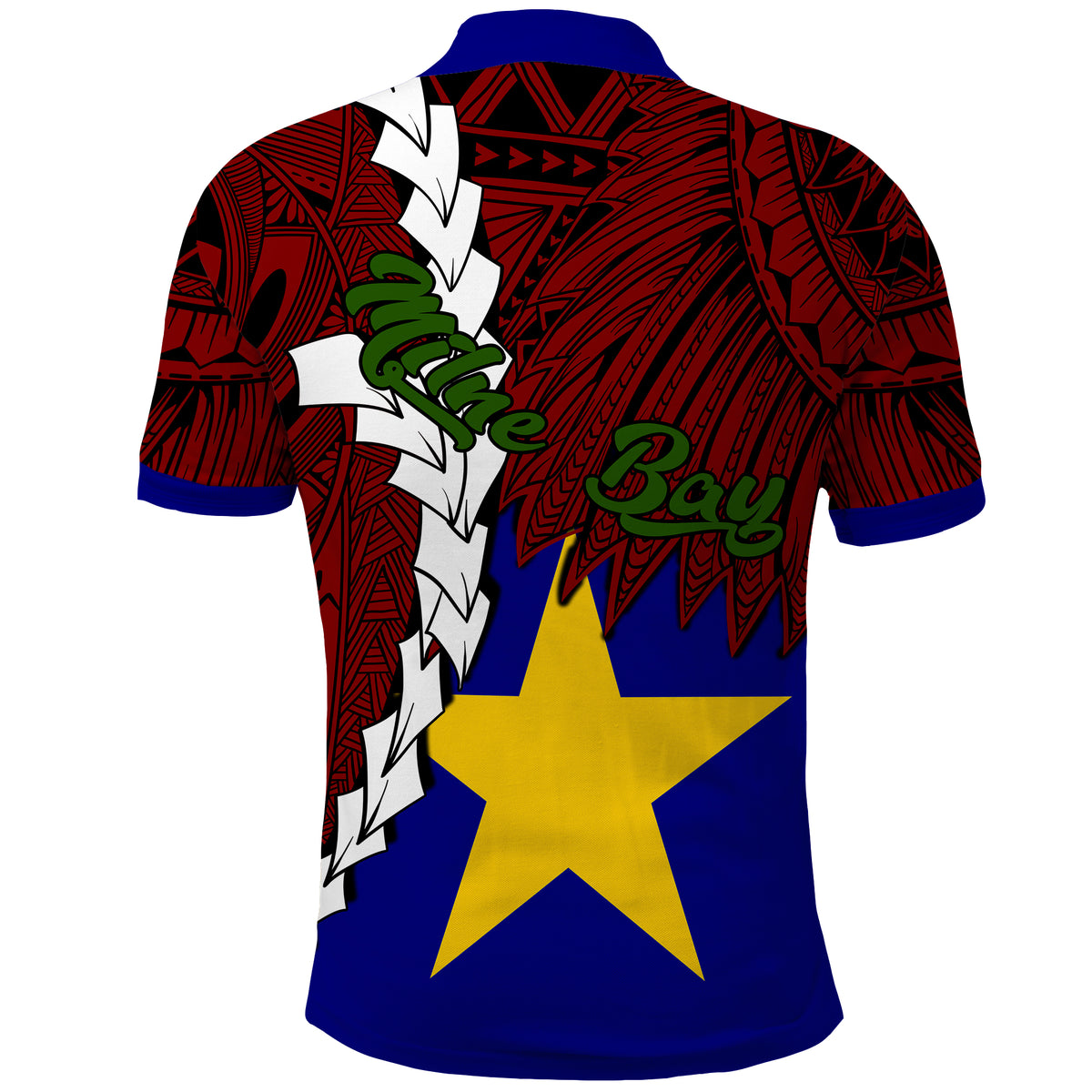 (I hate to say Aiyoni) Papua New Guinea Milne Bay Province Polynesian Polo Shirt Tribal Wave Tattoo LT13 - Polynesian Pride