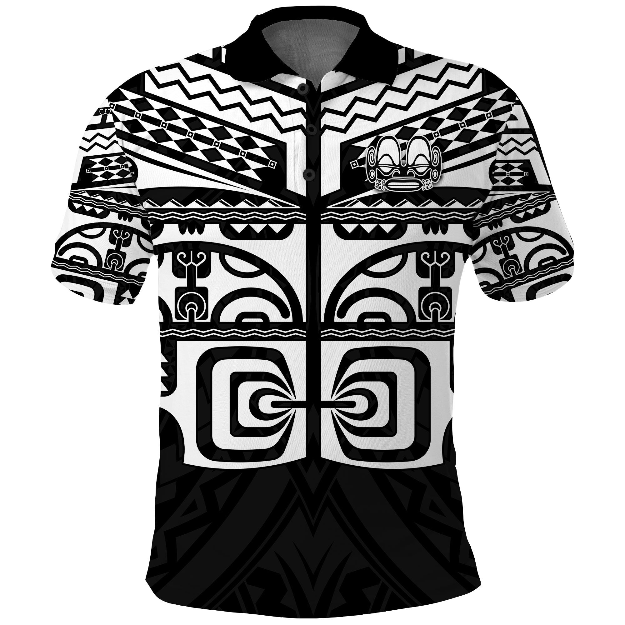 Custom Marquesas Islands Polo Shirt Marquesas Tattoo Ver.03 LT13 Unisex Black - Polynesian Pride