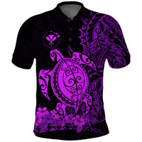 Hawaii Polynesian Polo Shirt Purple Sea Turtles Hawaiian LT13 Unisex Purple - Polynesian Pride