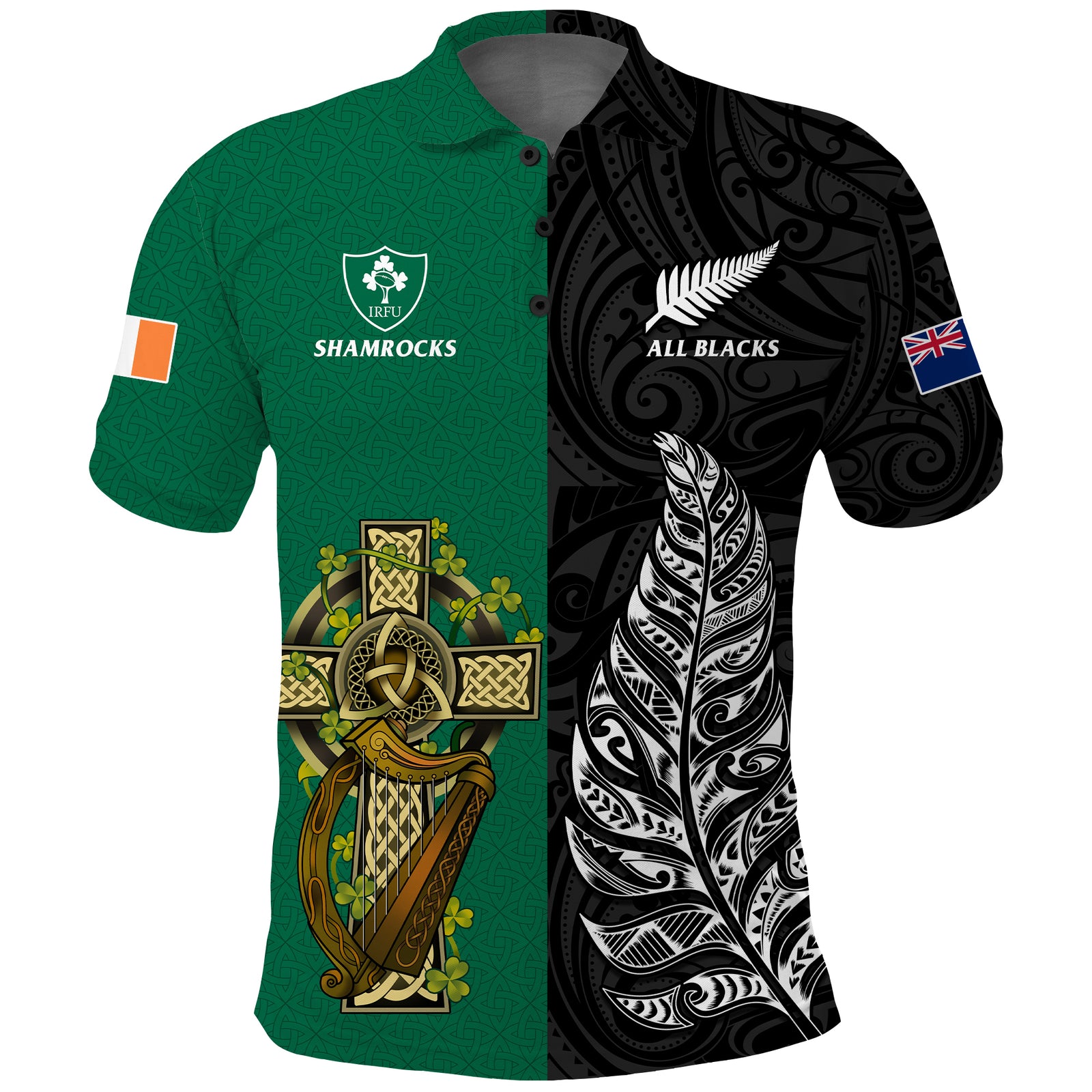 New Zealand Rugby Polo Shirt 2025 - Polynesian Pride