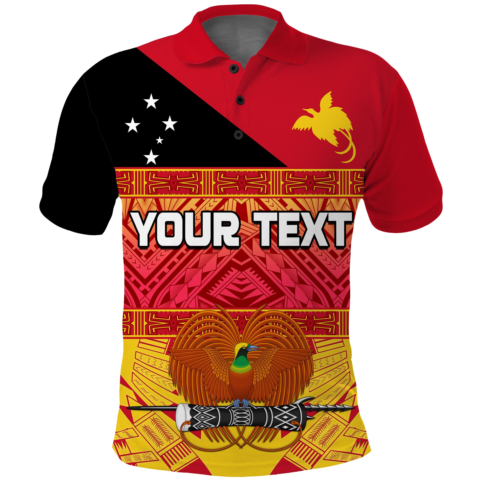 Custom Papua New Guinea Kumuls Polo Shirt LT13 Unisex Red - Polynesian Pride