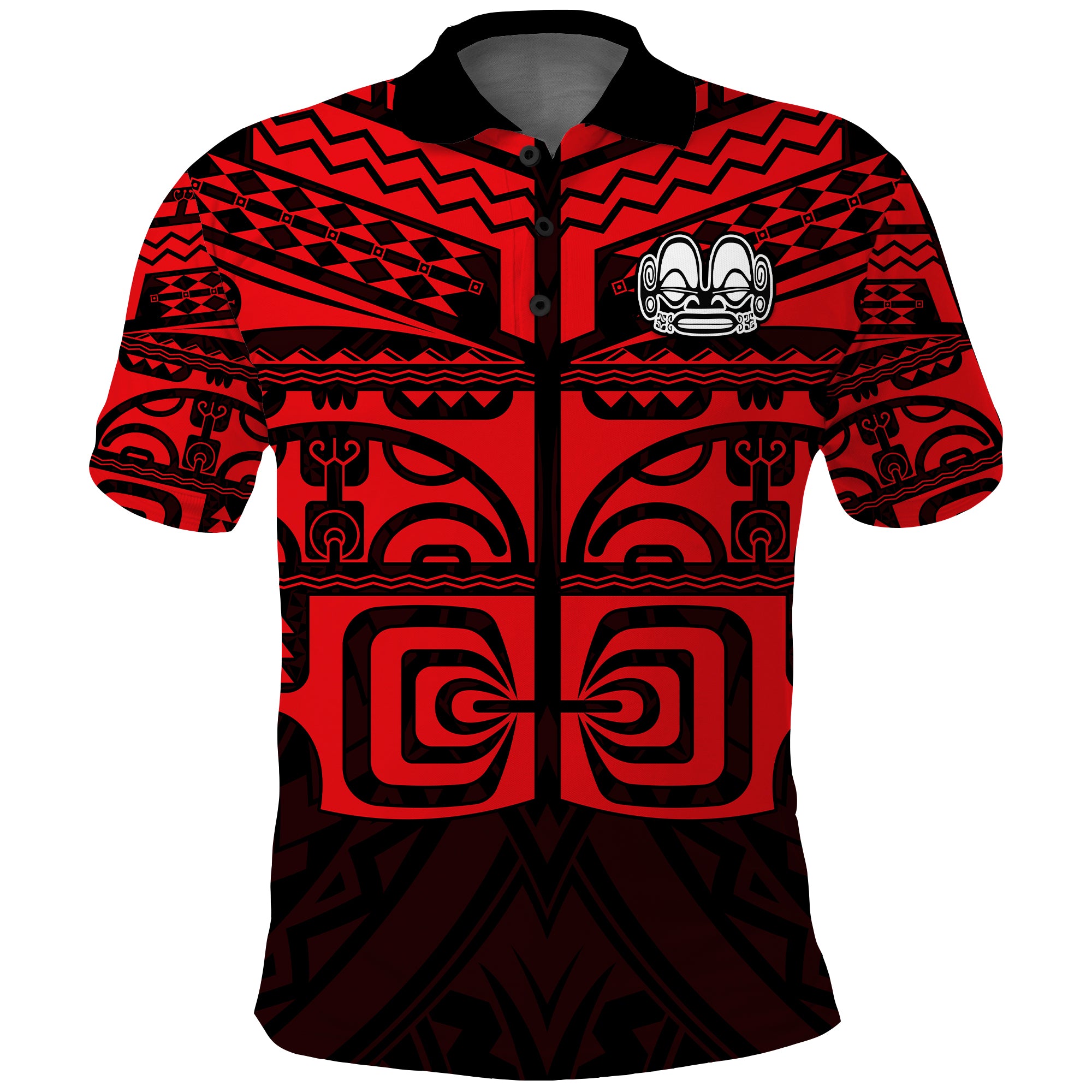 Custom Marquesas Islands Polo Shirt Marquesas Tattoo Red Special LT13 Red - Polynesian Pride