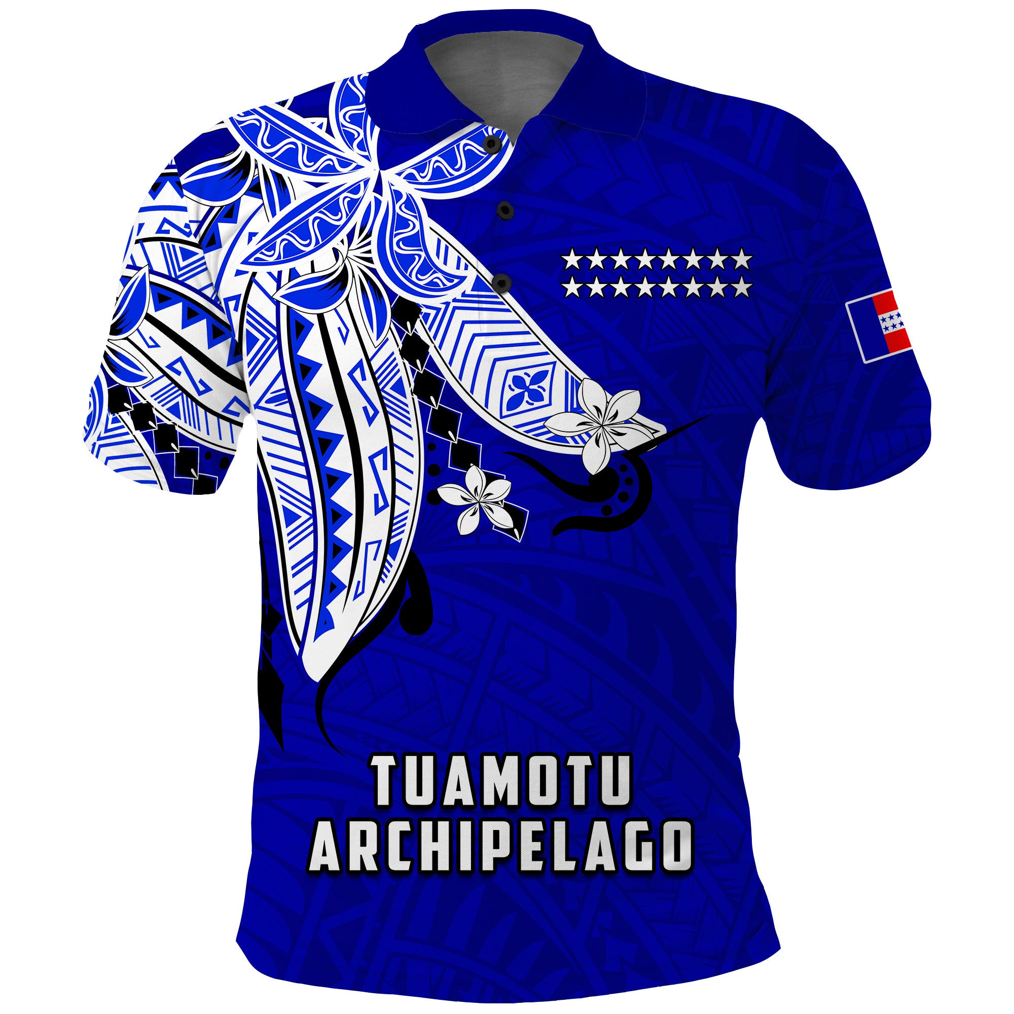 Tuamotu Archipelago Polo Shirt Polynesian Pattern Islands French Polynesia LT13 Unisex Blue - Polynesian Pride